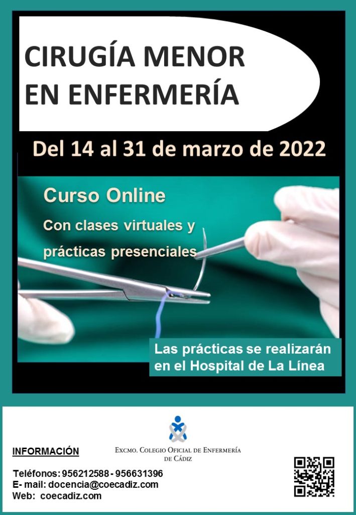 Cartel Curso Cirugia Menor Para Enfermeria C Diz La Linea Excmo