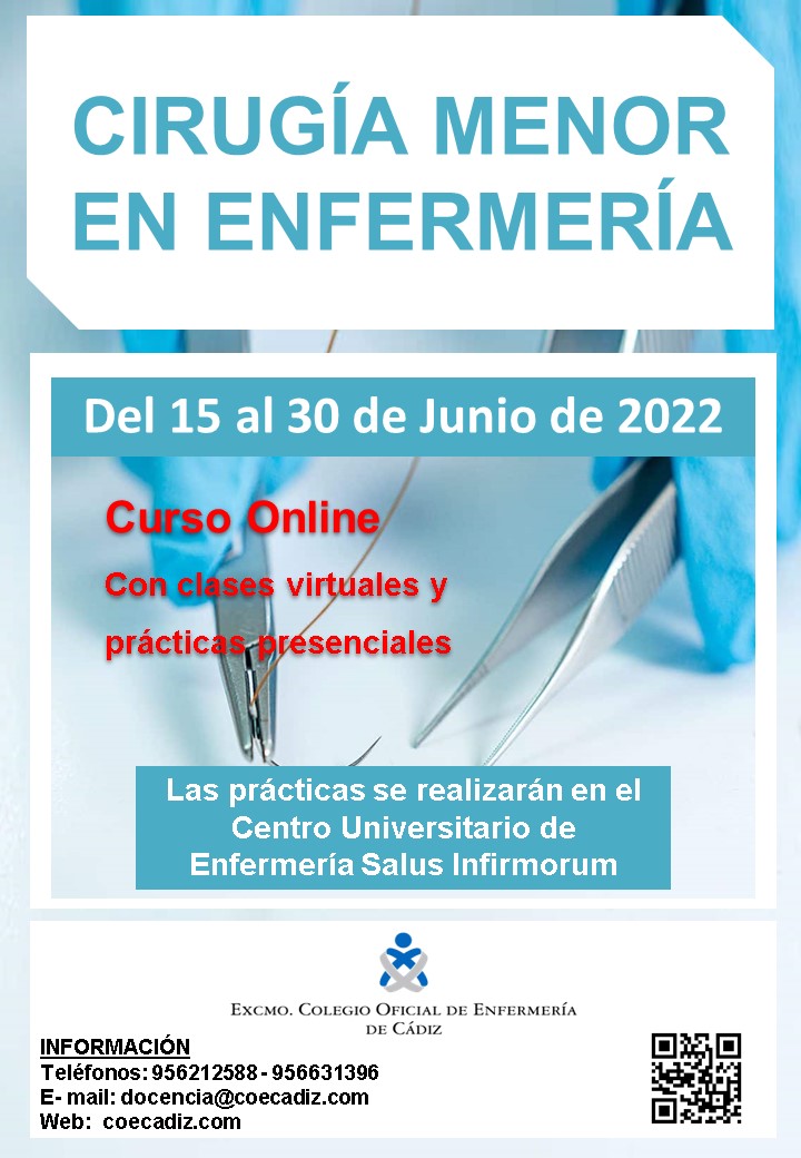 Cartel Curso Cirugia Menor Para Enfermeria C Diz Excmo Colegio